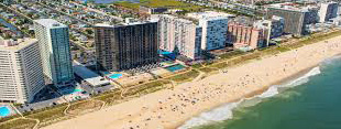 Ocean City Condos has beachfront condos shown here at the Carousel, Sea Watch, Golden Sands.  Not visible  in the 
photo are our Townhouses near the Boardwalk.
Weekly and weekend rentals available for couples, families, and groups.  